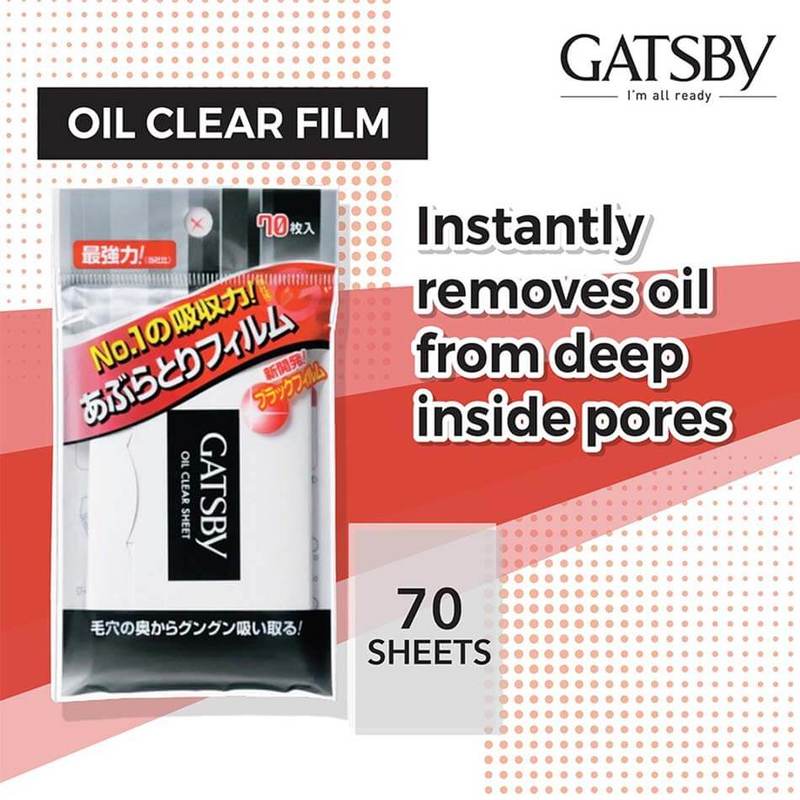 Gatsby Oil Clear Film, 70pcs