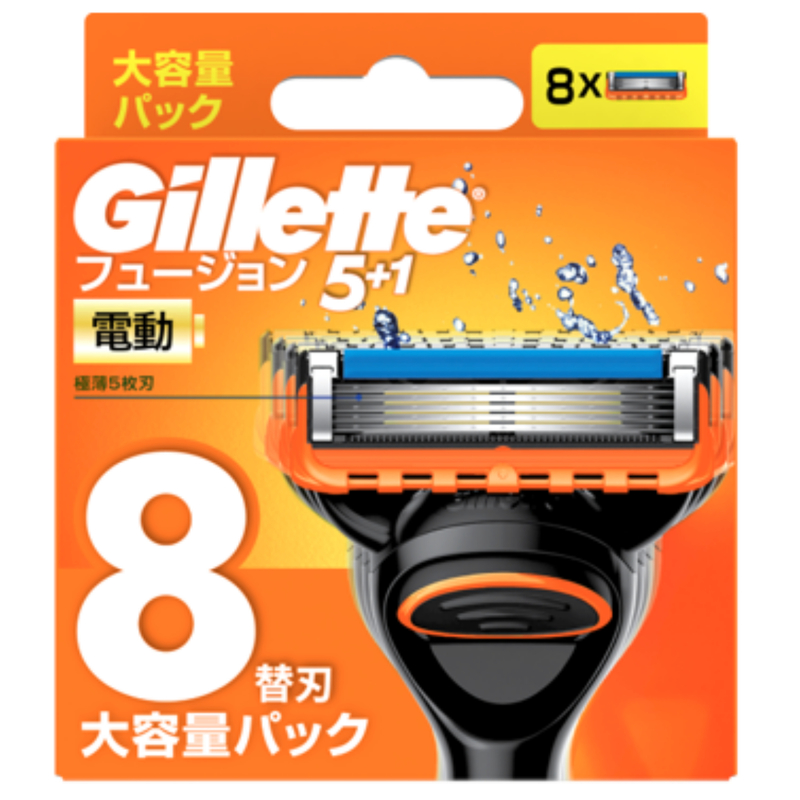 Gillette吉列Fusion鋒隱系列電動剃鬚刀頭 8片