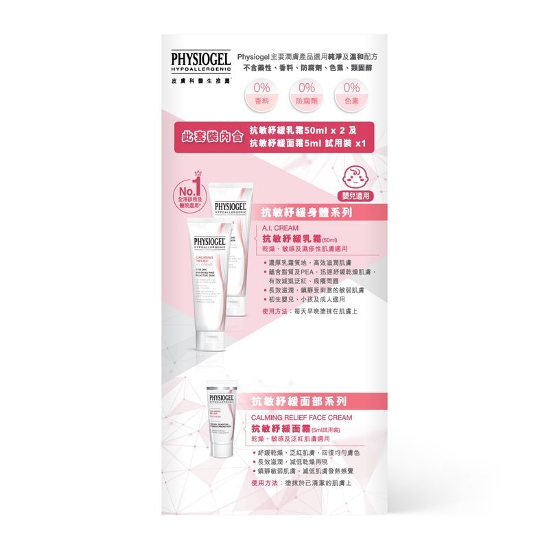 Physiogel A.I. Cream 50ml x2 + Face Cream 5ml