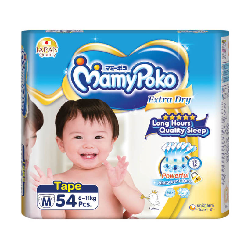 MamyPoko Extra Dry Tape Diaper M 54pcs