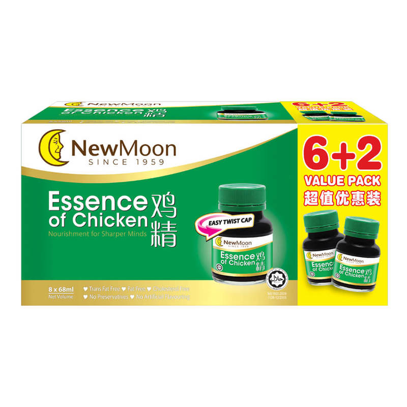 New Moon Essence Of Chicken Value Pack, 8pcs x 68ml