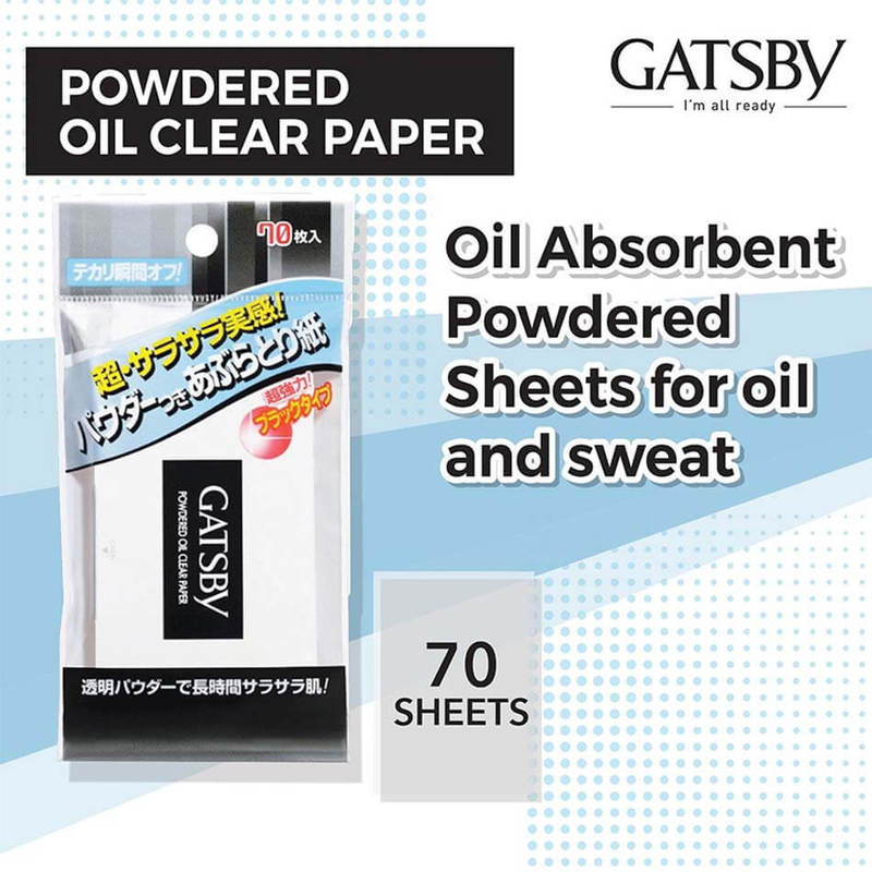 Gatsby Powder Oil Clear Blotting Paper 70 Sheets