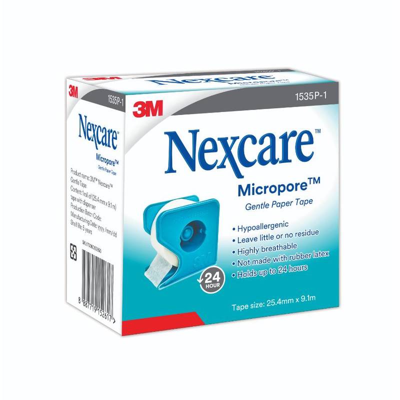 Nexcare Micropore 25.4mmx9mm with Dispenser