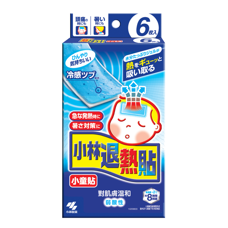 Kobayashi Netsu Cool Gel Sheet Child 6pcs