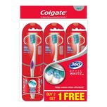 Colgate 360 Optic White Toothbrush, 3pcs