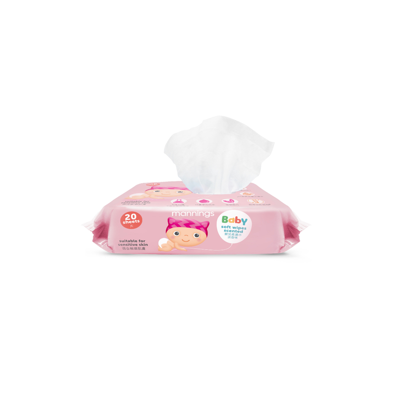 Mannings Baby Wipes Scented 20pcs x 5 Bags