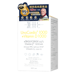 WHC UnoCardio 1000 + Vitamin D 95% High Purity Deep Sea Fish Oil 60 Softgels