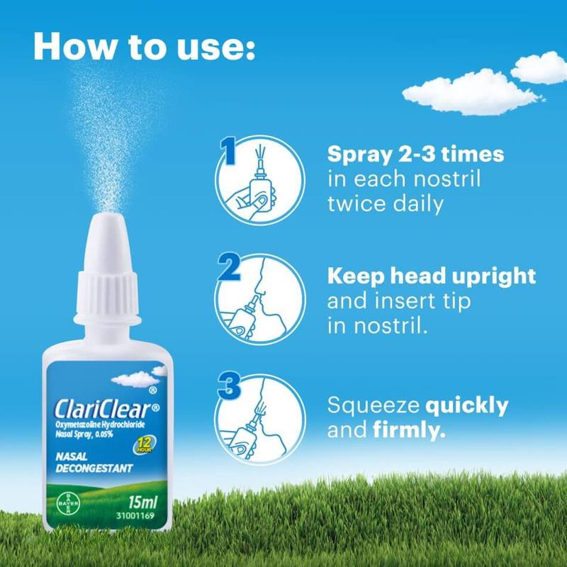 ClariClear Nasal Congestion Relief Spray 15ml