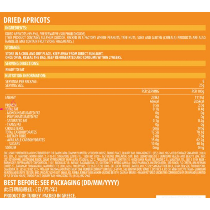 Meadows Dried Apricots 200g