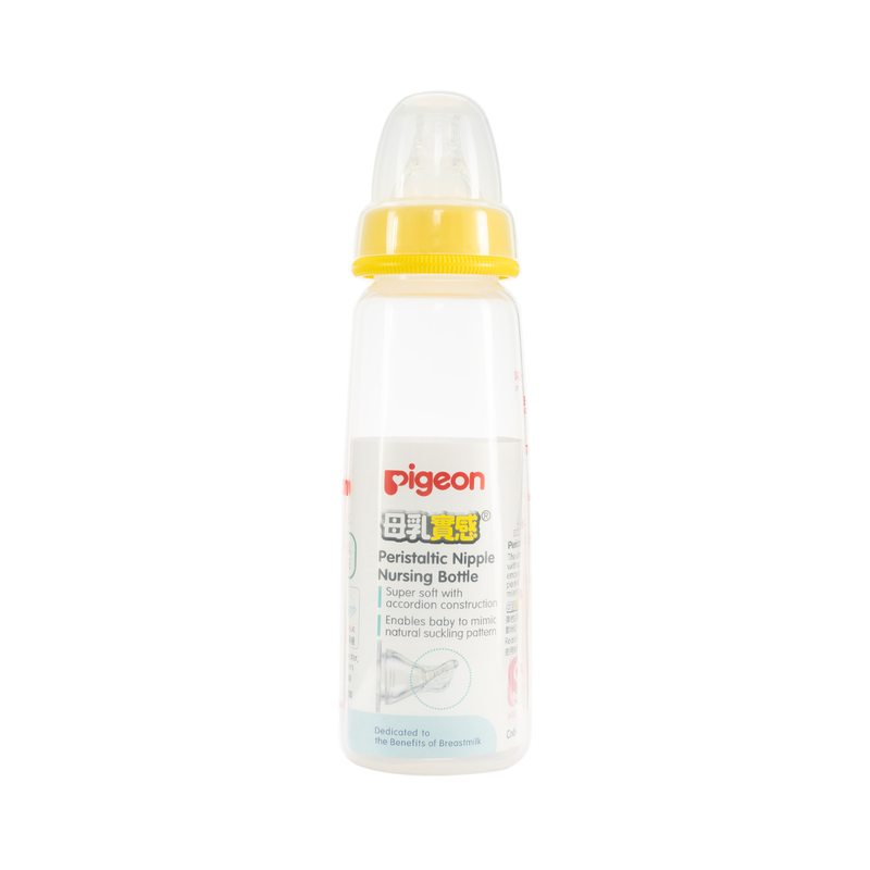 PIGEON PP Bottle, w/Peristaltic Nipple, 240ml