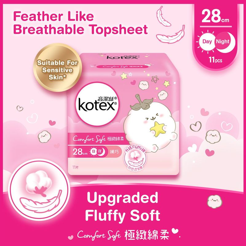 Kotex Comfort Soft Slim Wing 28cm 11pcs