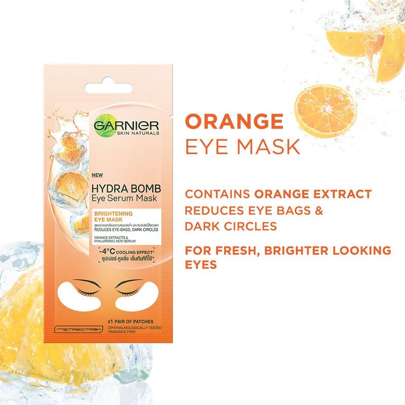 Garnier Hydra Bomb Orange Eye Serum Mask - Brightening Eye Mask