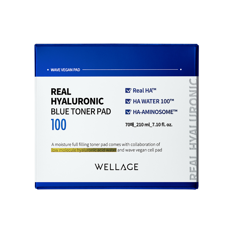 Wellage Real Hyaluronic Blue Toner Pad 70pcs