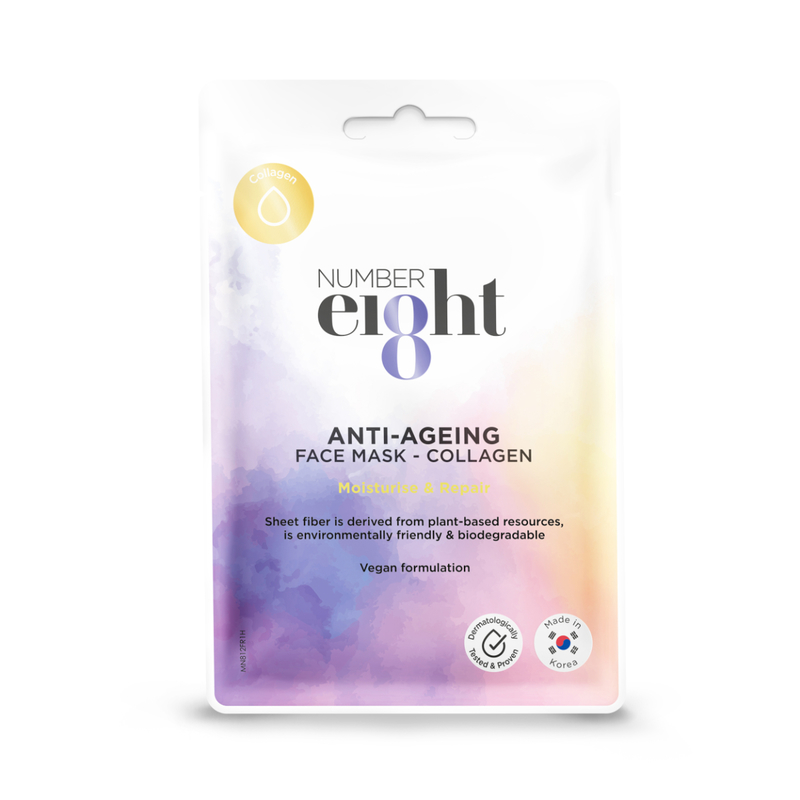 NUMBER eI8ht Anti-Ageing Face Mask 1pc - Collagen
