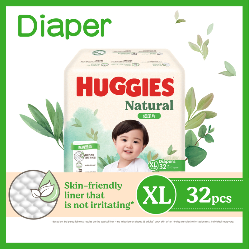 Huggies Natural Diaper XL 32pcs