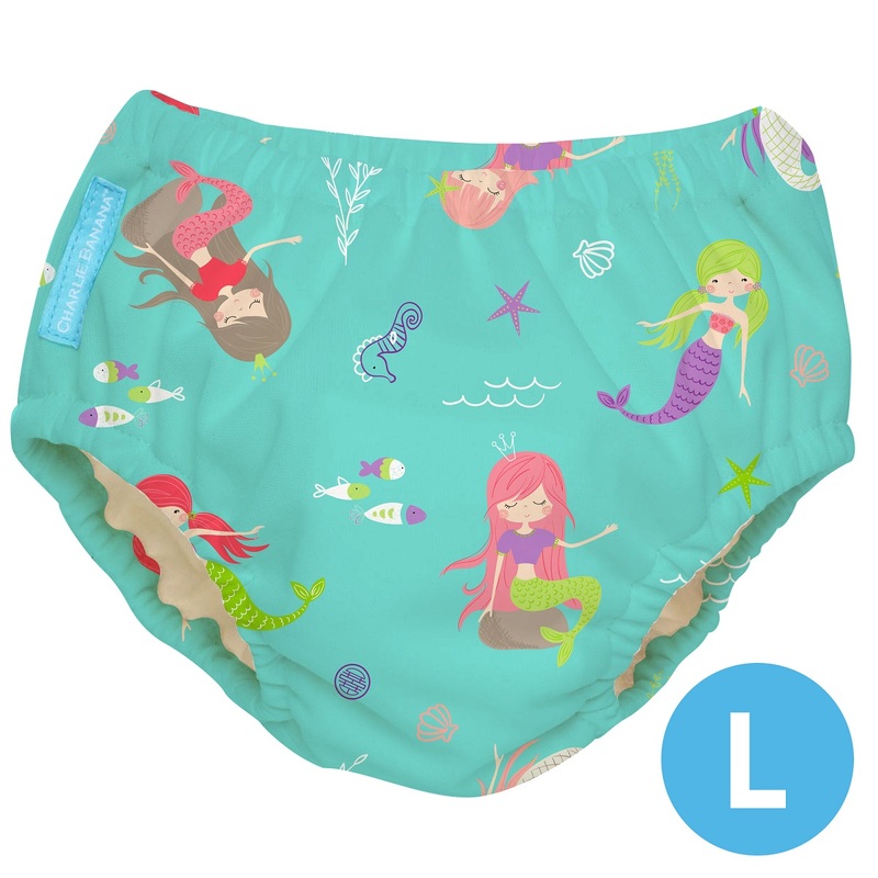 Charlie Banana 2-in-1 Swim Diaper & Training Pants Mermaid Jade Large 1pc