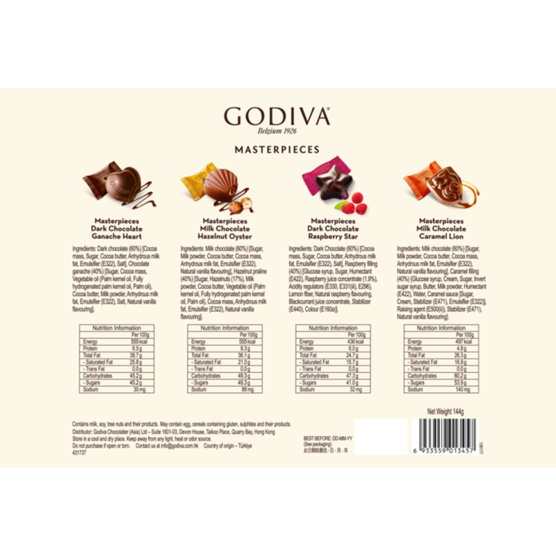 Godiva Masterpieces Assorted Chocolate Gift Box 20pcs