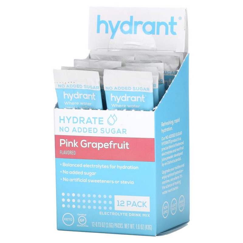 Hydrant Electrolyte Drink Mix Pink Grapefruit Orange 43g | Hydrant ...