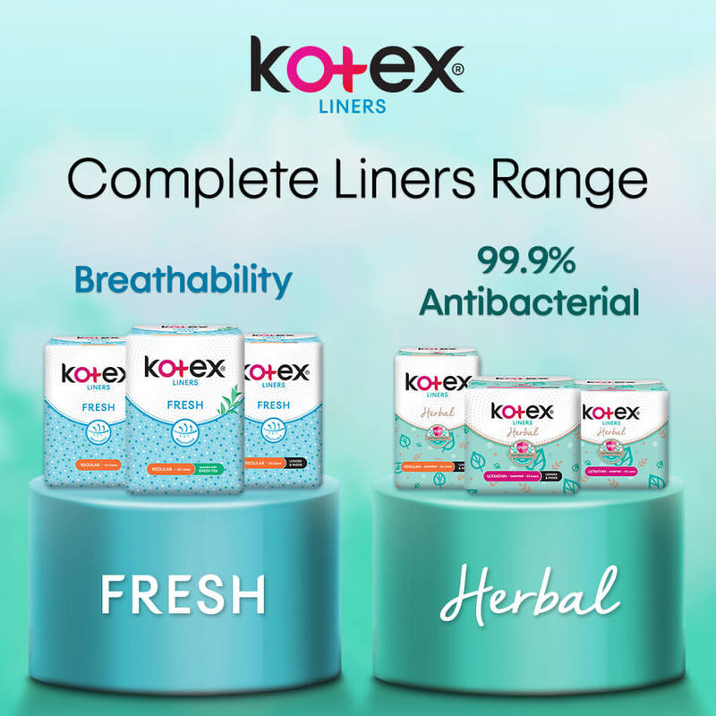 Kotex Herbal Liner Longer & Wider 26s