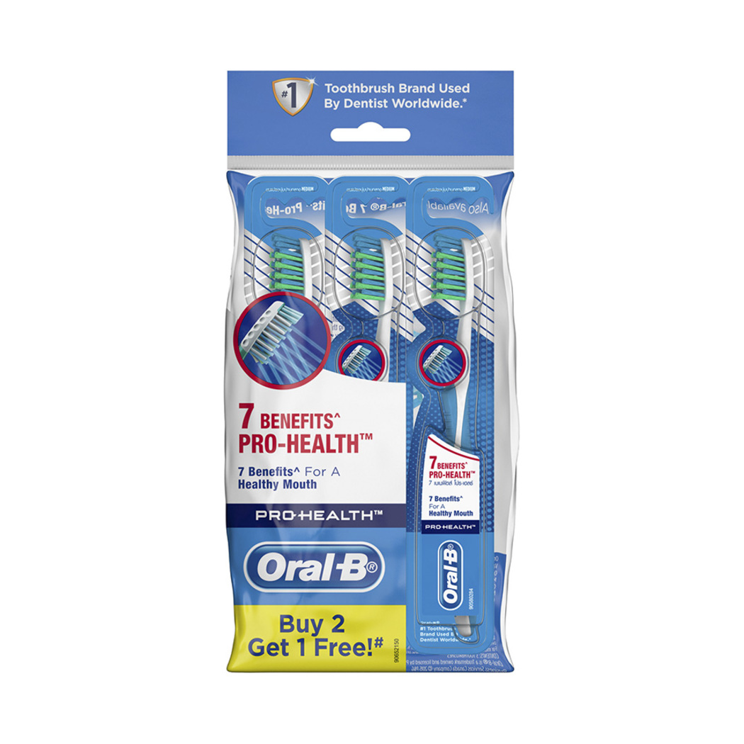 Oral-B CrossAction Pro-Health 7 Benefits Medium Buy 2 Get 1 Free Pack ...