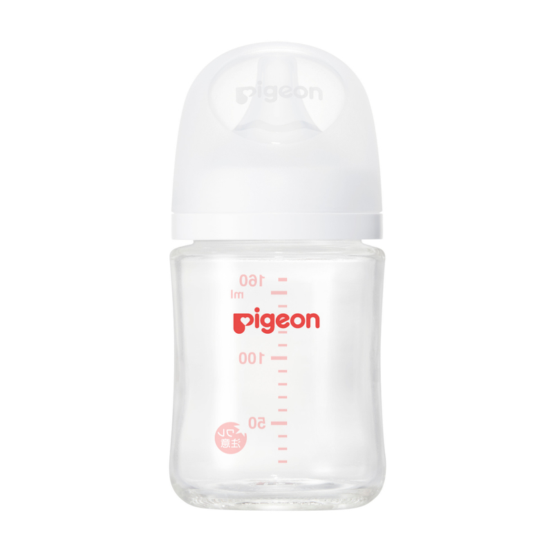 PIGEON玻璃母乳實感寬口奶瓶(附SS號奶咀) 160毫升