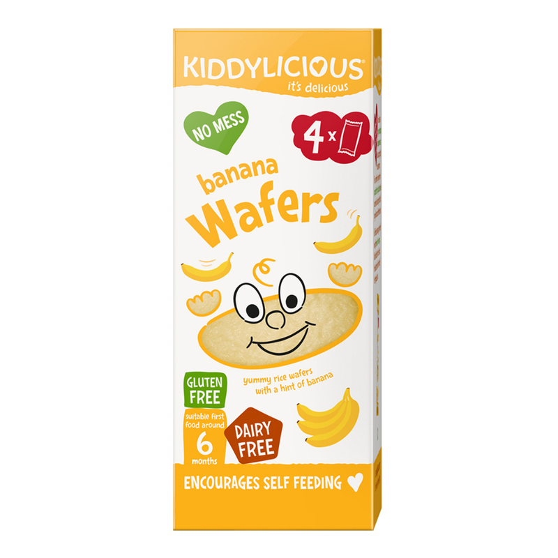 Kiddylicious Banana Wafers 4g x 4 Packs