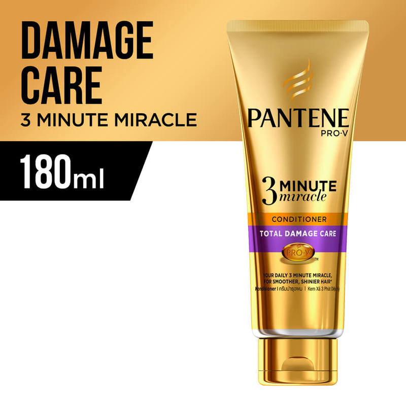 Pantene Total Damage Care 3 Minute Miracle Conditioner, 180ml