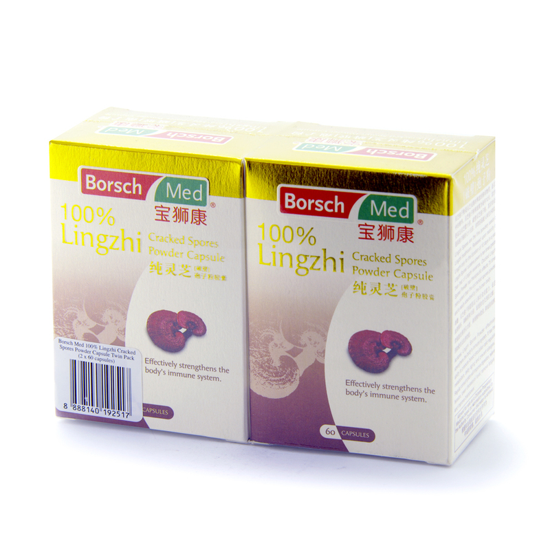 Borsch Med 100% Lingzhi Capsule Twin Pack, 2x60 capsules