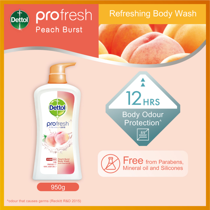 Dettol ProFresh Peach Burst Body Wash 950g