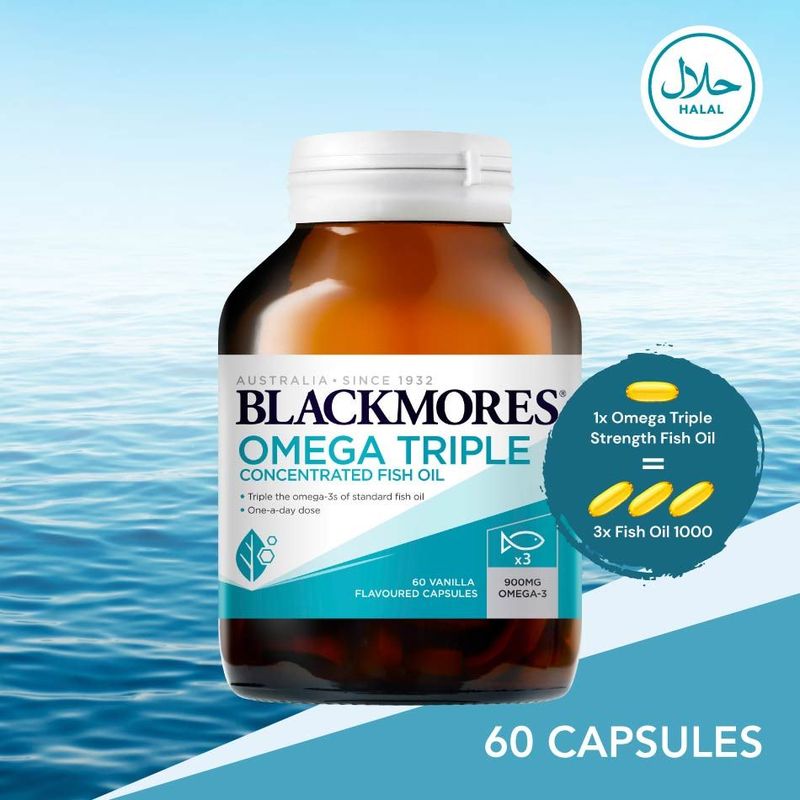 Blackmores Omega Triple Concentrated Fish Oil, 60 capsules
