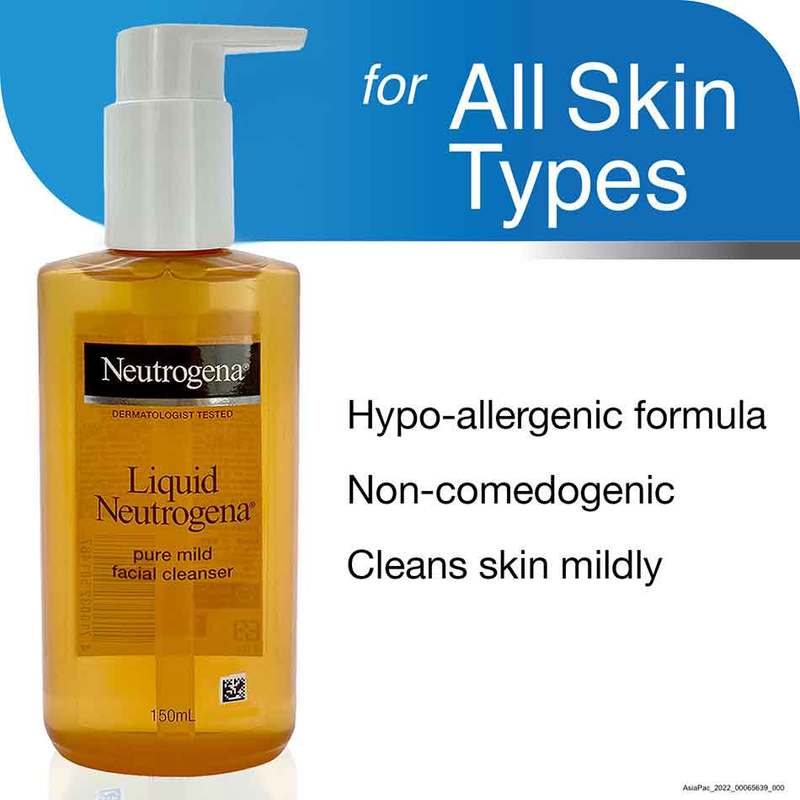 Neutrogena Liquid Pure Mild Facial Cleanser, 150ml