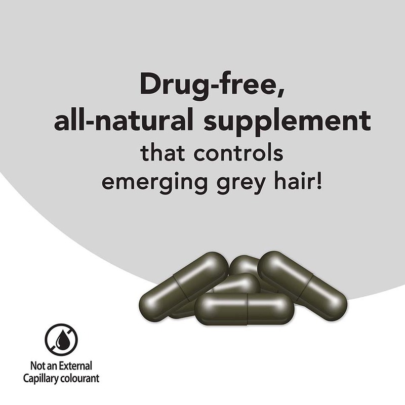 Trichoderm Black Series oral Hair Supplment Drug Free, For Grey Hair and Emerging Grey Hair