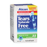 Alcon Tears Naturale Lubricant Eye Drops, 32pcs