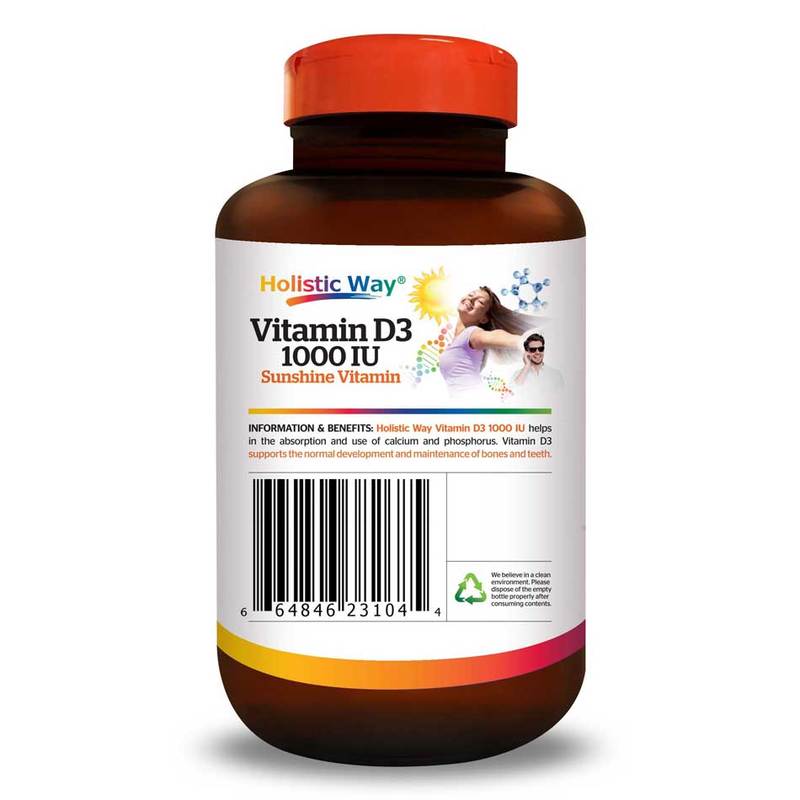 Holistic Way Vitamin D3 1000IU (100 Tablets)