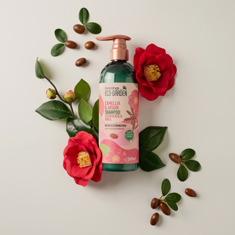 Mannings Eco-Garden Camellia & Argan Repair & Strengthen Shampoo 500ml