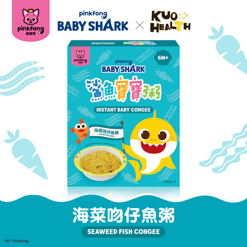 Pinkfong鯊魚寶寶粥(海菜吻仔魚粥) 150克 x 2包