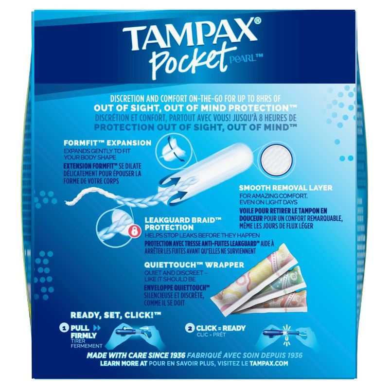 Tampax Pocket Pearl Super Compact Tampons, 16pcs