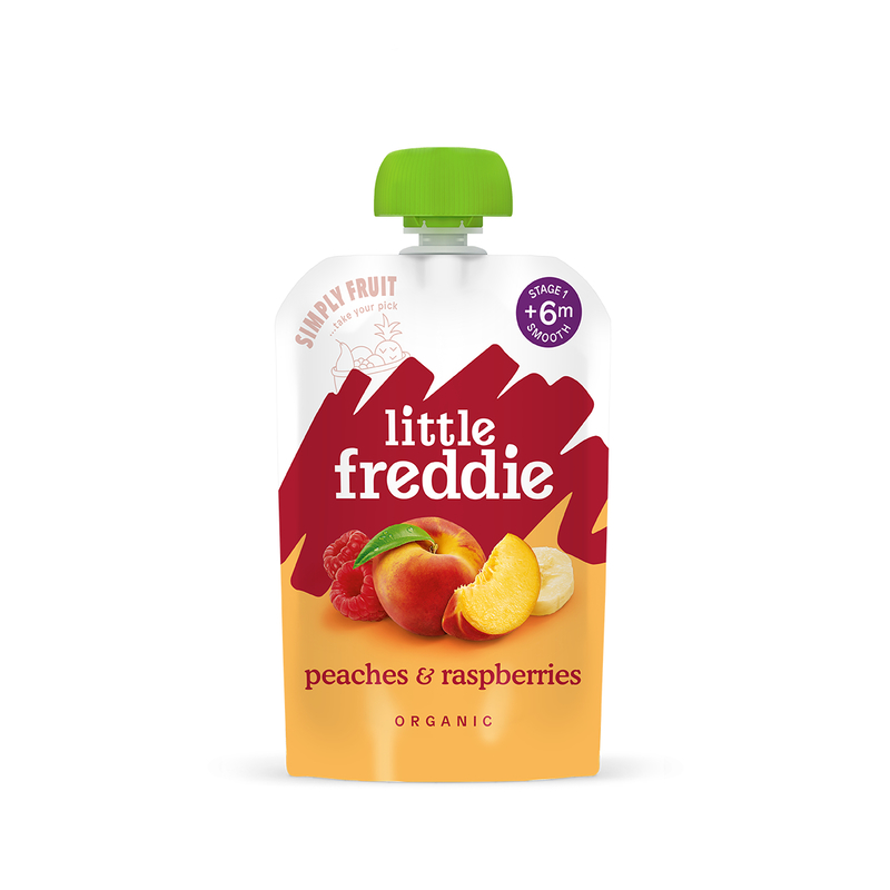 Little Freddie Organic Vibrant Peaches&Raspberries 100g