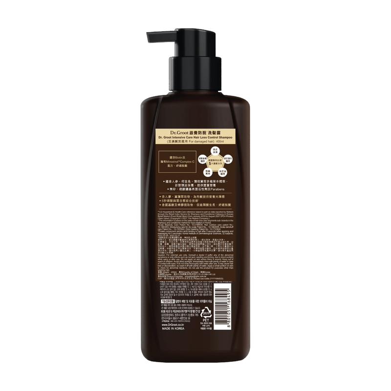Dr. Groot Intensive Care Hair Loss Control Shampoo (For damaged hair) 400ml