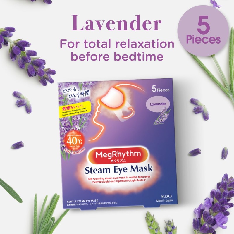 MegRhythm Steam Eye Mask Lavender 5s