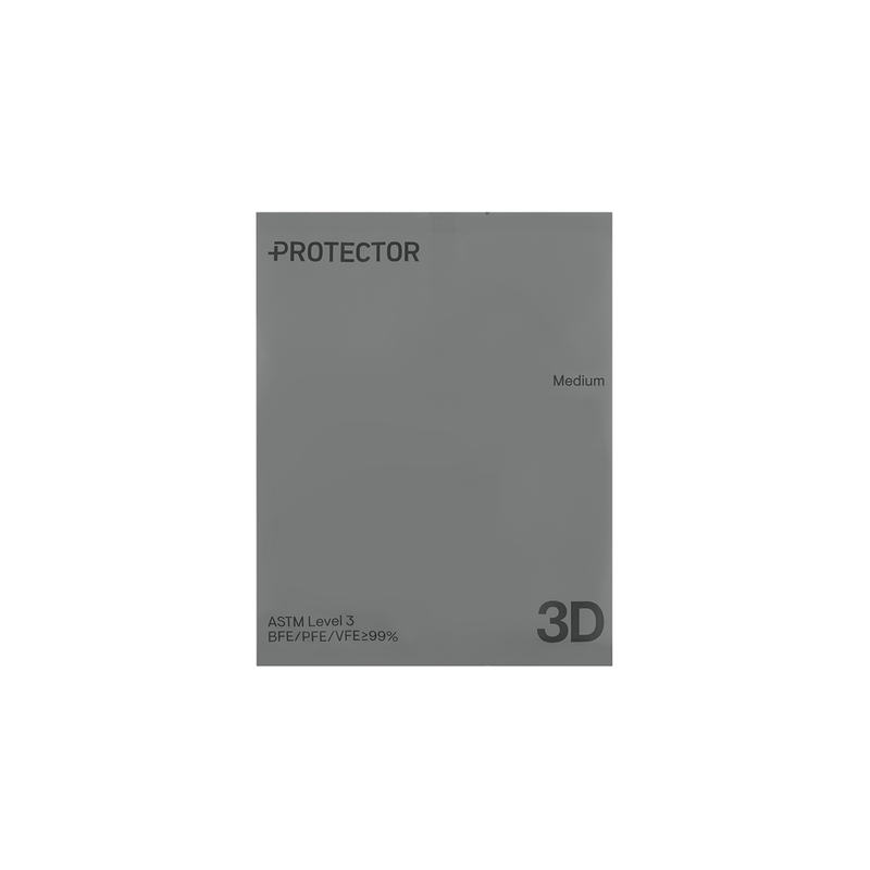 Protector 3D 成人立體口罩(中碼)淺灰色30片