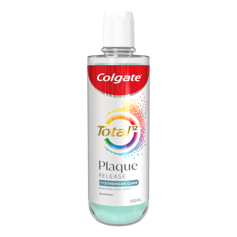 Colgate Total Plaque Release Intense Gum Repair Mouthwash (Cool Mint) 500ml