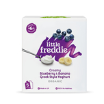 Little Freddie Organic Creamy Blueberry & Banana Greek Style Yoghurt - Multipack 5×100g