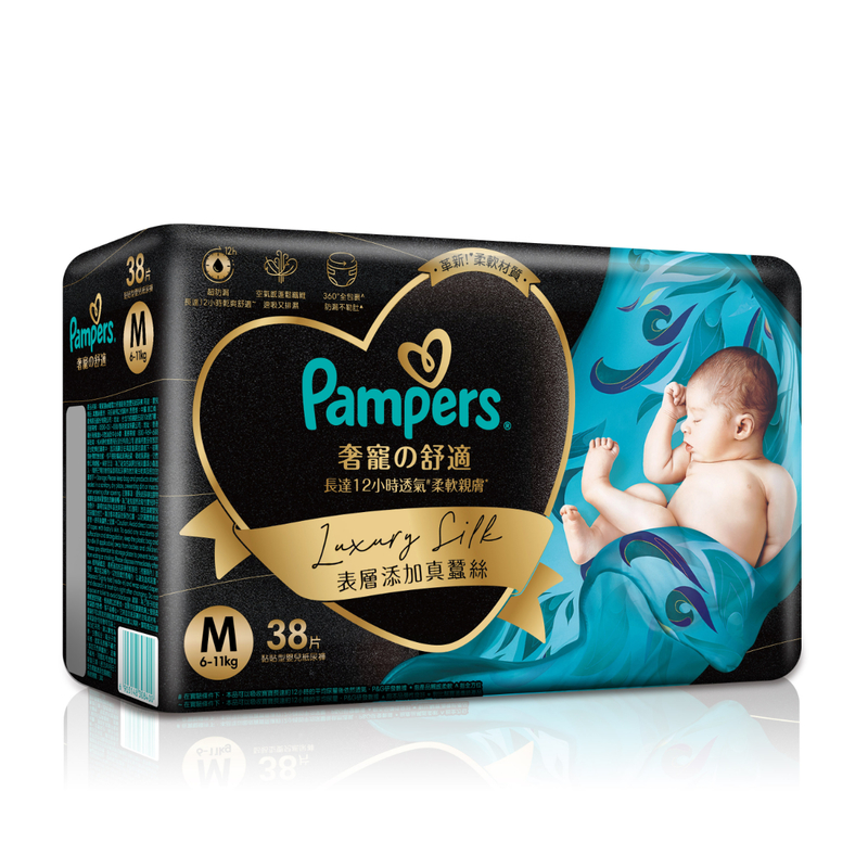 Pampers Luxury Silk Taped M 38pcs