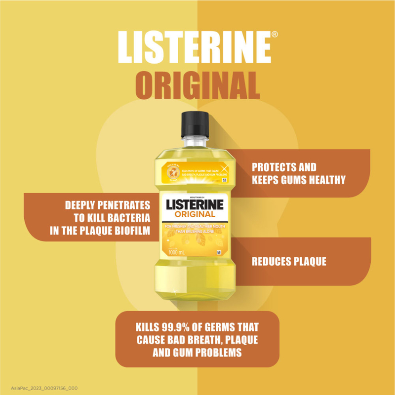 Listerine Mouthwash Original, 1000ml