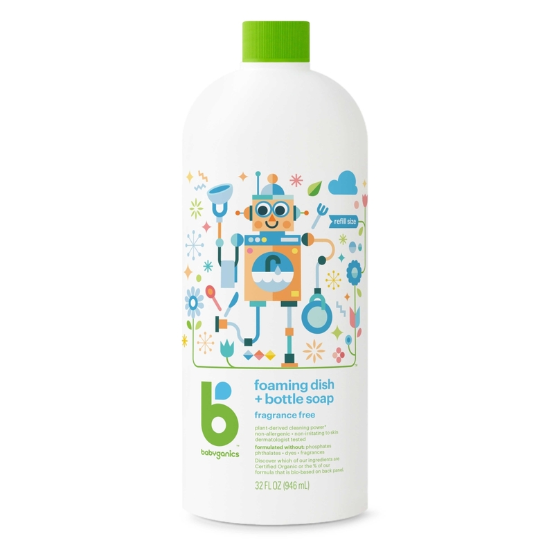 Babyganics Foaming Dish&Bottle Soap Refill 946ml