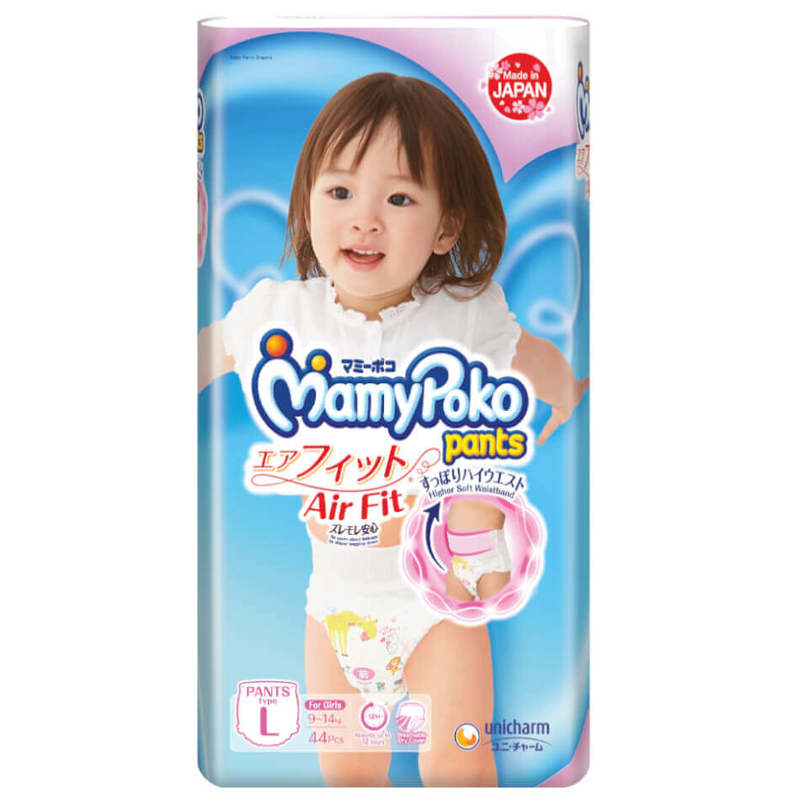 MamyPoko Air Fit Pants Girl L 44Pcs