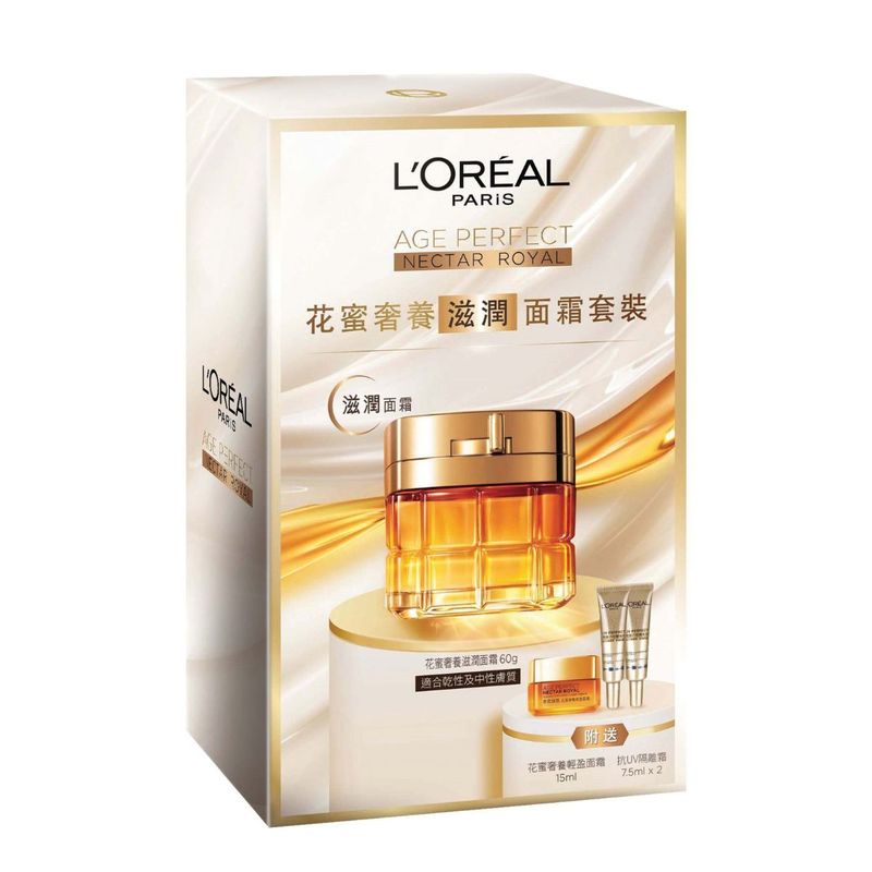 L'Oreal Age Perfect Rich Cream Set (Rich Cream 60g+ Light Cream 15ml+Uv Sunscreen 7.5ml x 2)