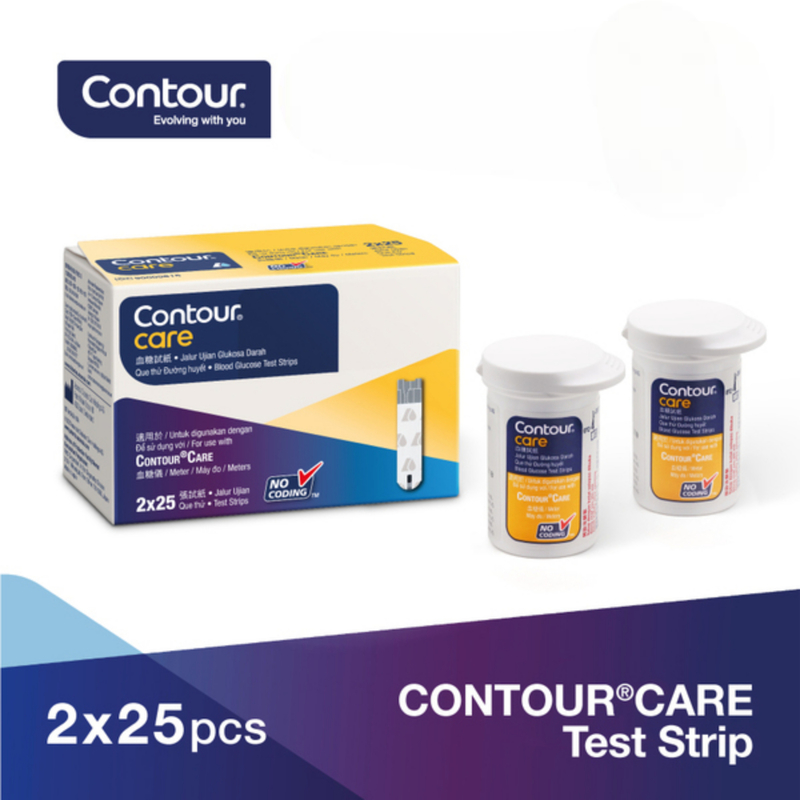 Contour Care Blood Glucose Test Strips 50pcs