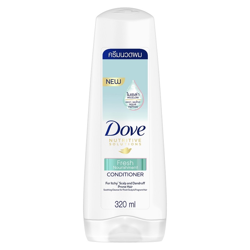 Dove Fresh Nourishment Micellar Aqua Peptide Conditioner (for Itchy Scalp and Dandruff Prone Hair) 320ml